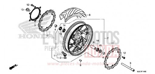 ROUE AVANT CBR650FAJ de 2018